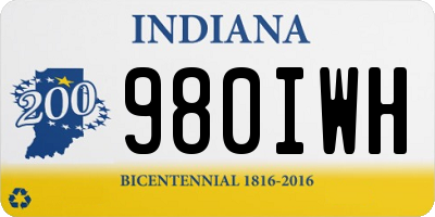 IN license plate 980IWH