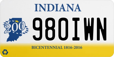 IN license plate 980IWN