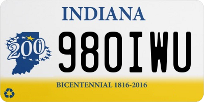 IN license plate 980IWU