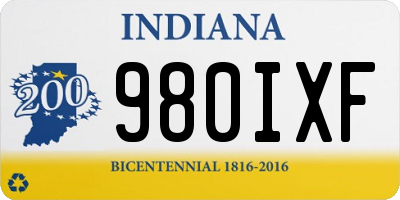 IN license plate 980IXF