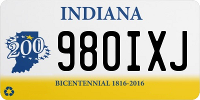 IN license plate 980IXJ
