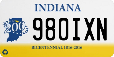 IN license plate 980IXN