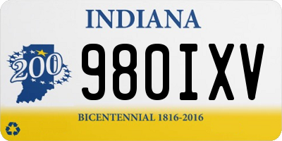 IN license plate 980IXV