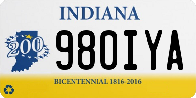 IN license plate 980IYA