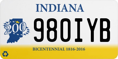 IN license plate 980IYB