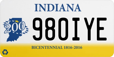 IN license plate 980IYE