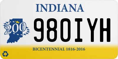 IN license plate 980IYH