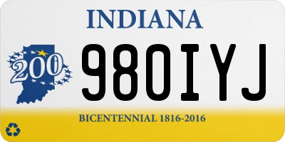 IN license plate 980IYJ