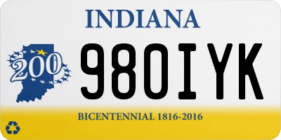 IN license plate 980IYK