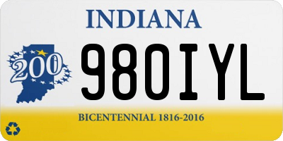 IN license plate 980IYL