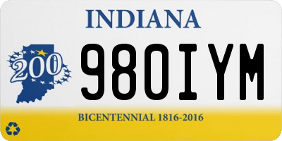 IN license plate 980IYM