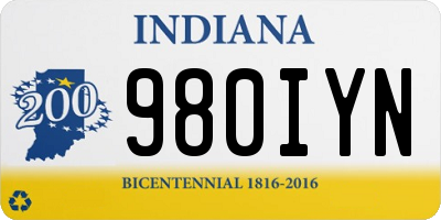 IN license plate 980IYN