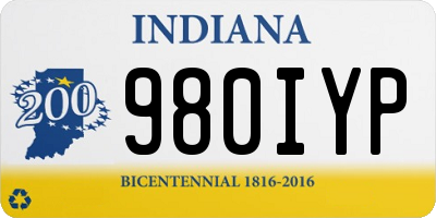 IN license plate 980IYP