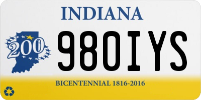 IN license plate 980IYS