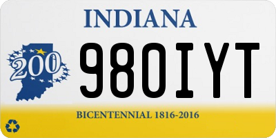 IN license plate 980IYT
