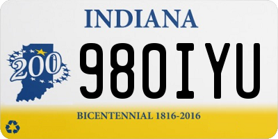 IN license plate 980IYU