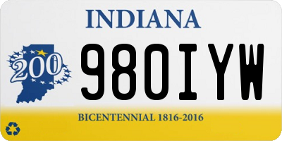 IN license plate 980IYW