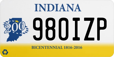 IN license plate 980IZP
