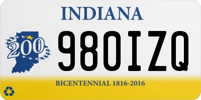 IN license plate 980IZQ