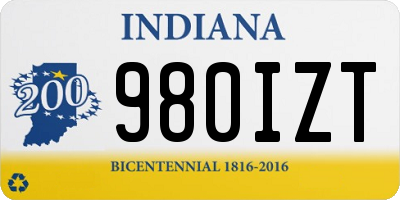 IN license plate 980IZT