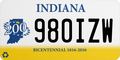 IN license plate 980IZW
