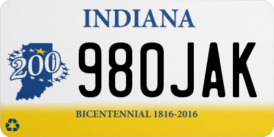IN license plate 980JAK