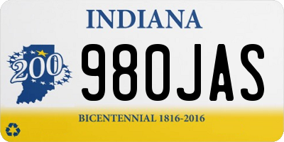 IN license plate 980JAS