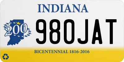 IN license plate 980JAT