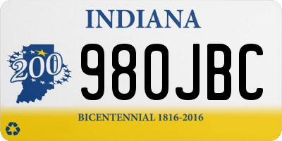 IN license plate 980JBC