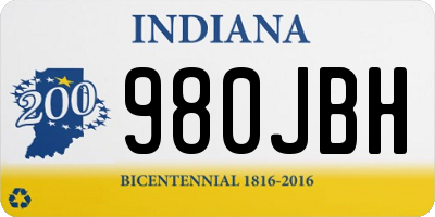 IN license plate 980JBH