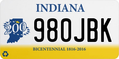 IN license plate 980JBK