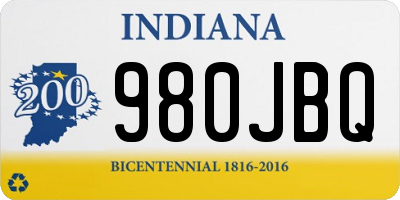IN license plate 980JBQ