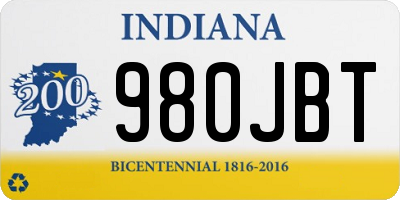 IN license plate 980JBT