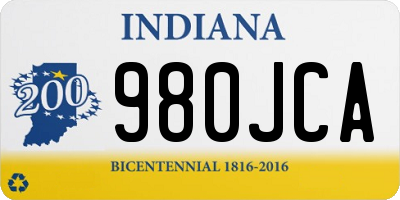 IN license plate 980JCA