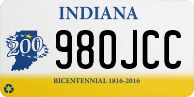 IN license plate 980JCC