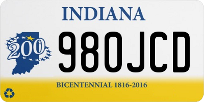 IN license plate 980JCD