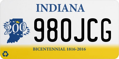 IN license plate 980JCG