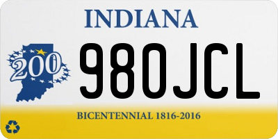 IN license plate 980JCL