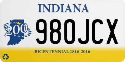 IN license plate 980JCX