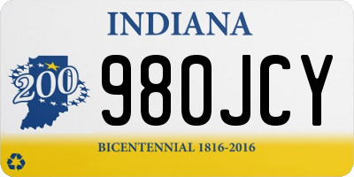 IN license plate 980JCY
