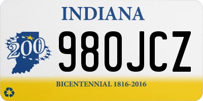 IN license plate 980JCZ