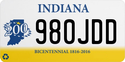 IN license plate 980JDD