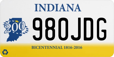IN license plate 980JDG