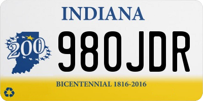 IN license plate 980JDR