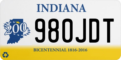IN license plate 980JDT