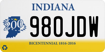 IN license plate 980JDW