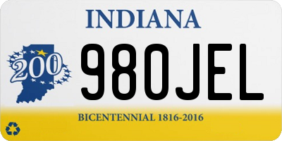 IN license plate 980JEL