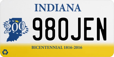 IN license plate 980JEN