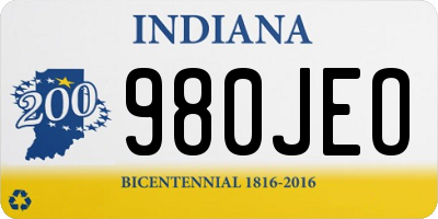 IN license plate 980JEO