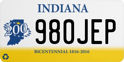 IN license plate 980JEP